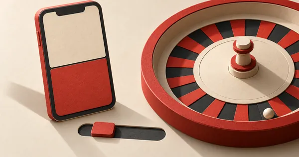 A smartphone, a roulette wheel and a small limit slider